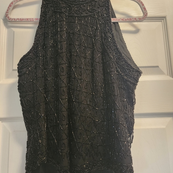 Cote D'Azure Evening Tank Tp with Halter Neckline Sz Large - Picture 4 of 4